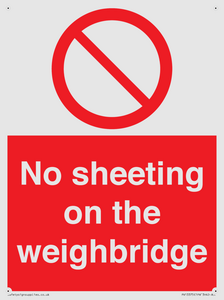 No sheeting on the weighbridge